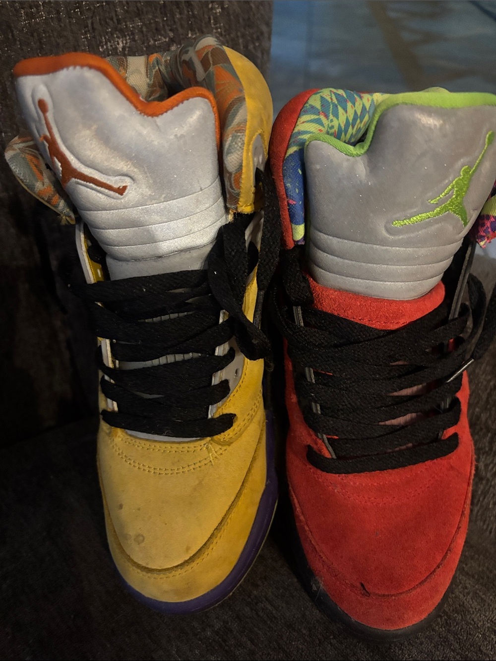 Jordan Kids' Multicolor High-Top Sneakers in Yellow and Red